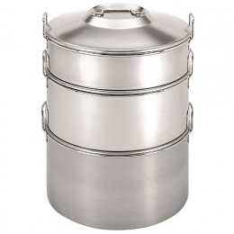 Récipient intérieur inox, cylindrique, à 2 anses, sans couvercle