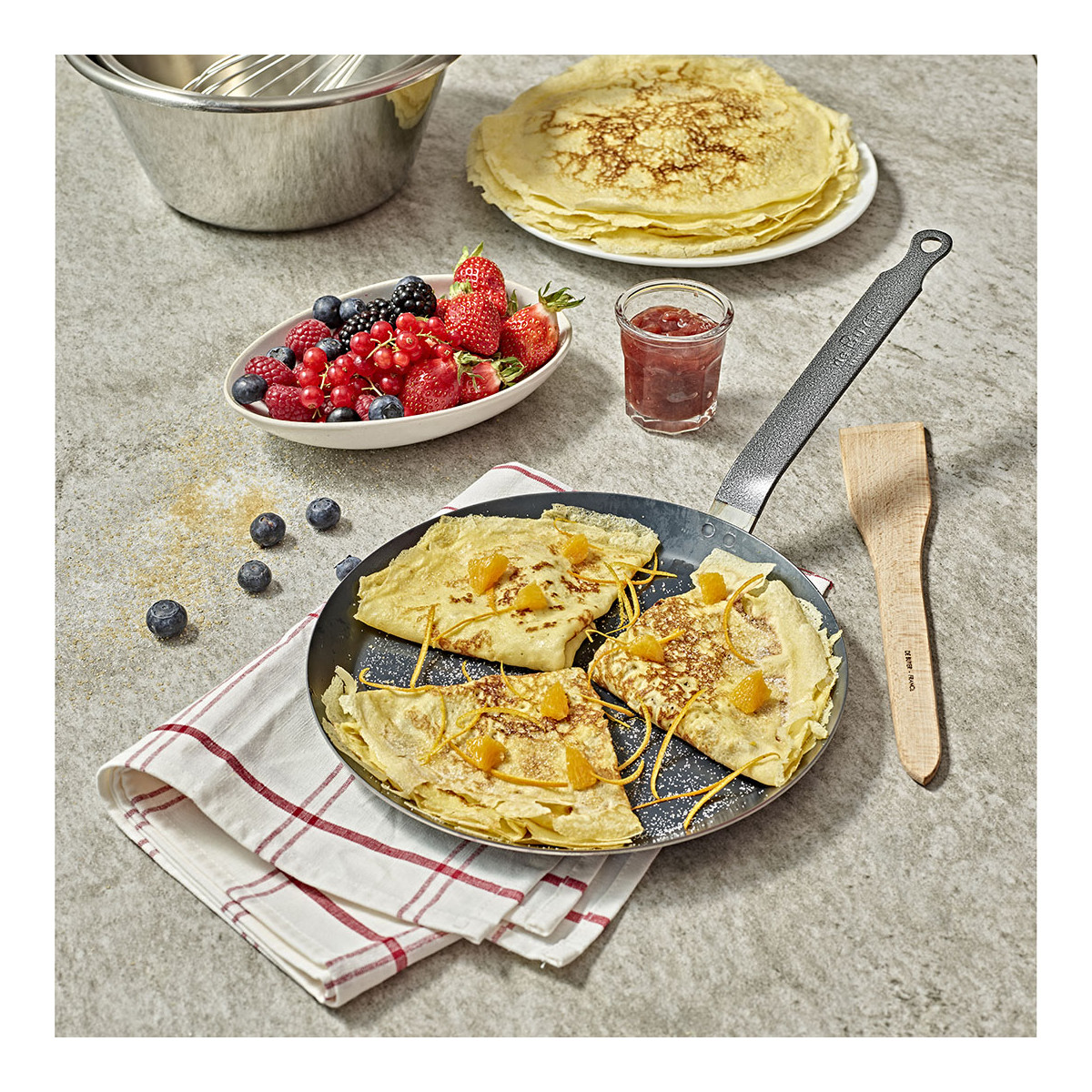 Buy Crepe pan PROMO 18 cm with induction bottom (aluminium with non-stick  coating) in Fissman Online Store Latvia