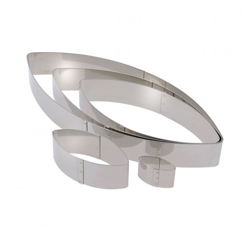 Ring, stainless steel, calisson Ht 4 cm
