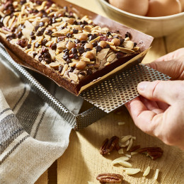 Rectangular tart mould and non-stick baking sheets, perforated stainless steel