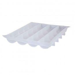 Tray 4 round long mould MOUL FLEX PRO, transparent silicone