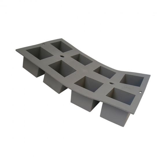 Tray 8 cubes 5 cm ELASTOMOULE, silicone foam