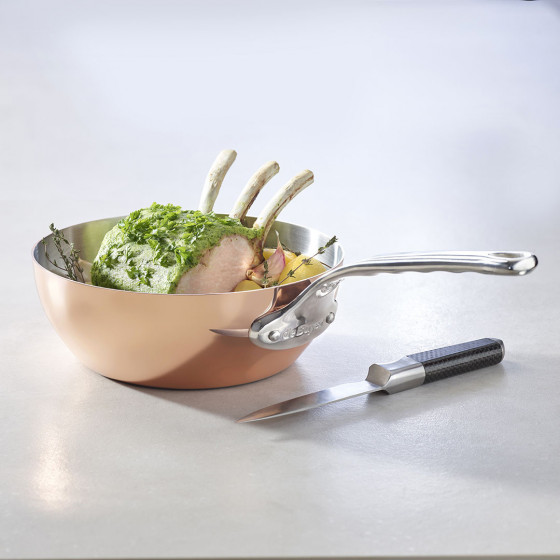 Konische Sauteuse Kupfer-Edelstahl INOCUIVRE Ø24cm