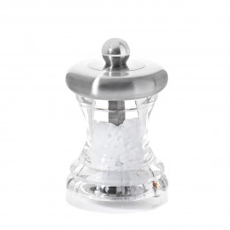 Salt mill stainless steel and transparent acrylic 7 cm VOLTE