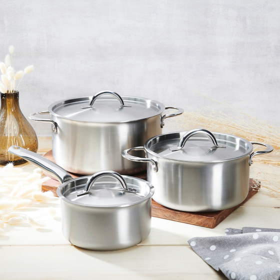 6-piece stainless steel cookware set ALCHIMY