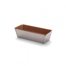 Moule à cake rectangulaire à fond amovible 26x10,3cm + 2 feuilles de cuisson antiadhésive