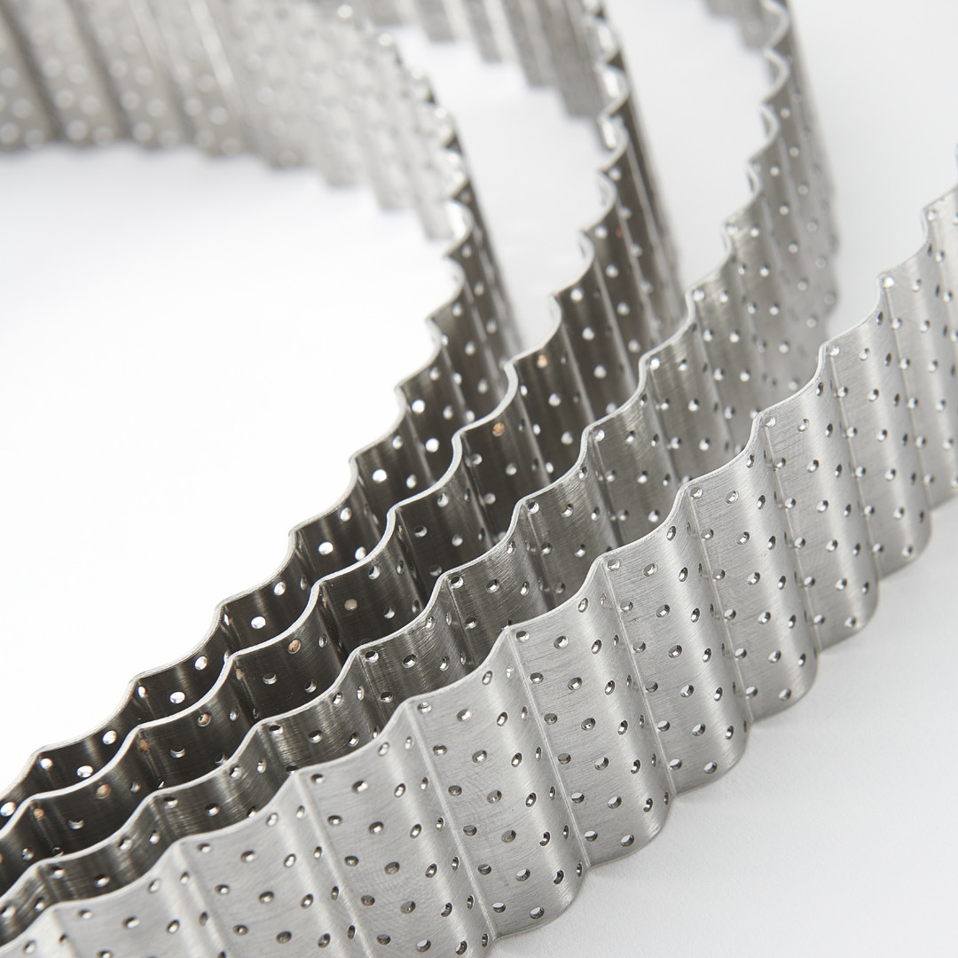 Cercle à tarte rond cannelé, inox perforé, acier inox, Moules et cercles perforés, ø 20cm De Buyer