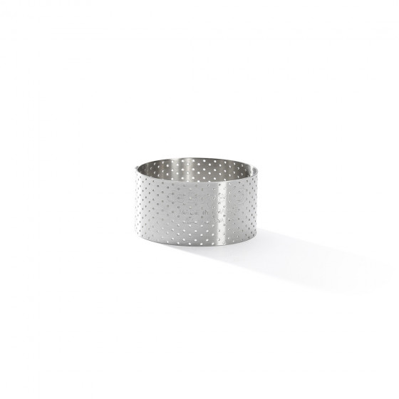 Perforierte Tortenringe Edelstahl VALRHONA Ø6,5cm H.3,5cm
