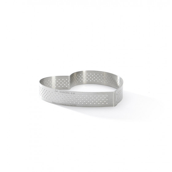 Herz Perforierte Tortenringe Edelstahl VALRHONA Ø12cm H.2cm
