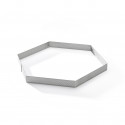 Hexagonal tart ring Ht 2 cm VALRHONA, perforated stainless steel