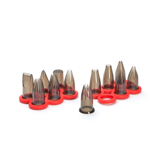 MIX SET : 12 ASSORTED NOZZLES & STAND