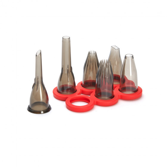 FILLING SET : 6 ASSORTED NOZZLES & STAND