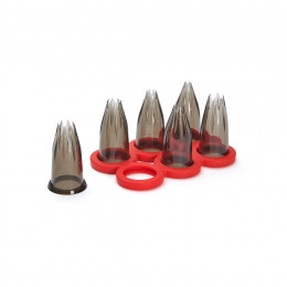 Set 6 Sterntüllen Tritan GARNIERSET mit Sockel