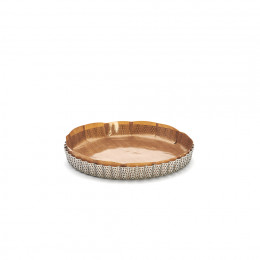 Moule à tarte inox perforé Ø24cm + 2 feuilles de cuisson antiadhésive