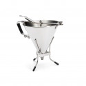Piston funnel with stand 1,9 L. KWIK PRO, stainless steel