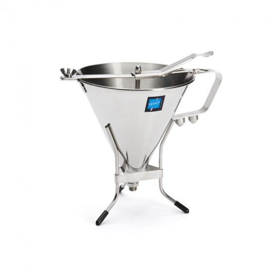 Stainless steel piston funnel KWIK PRO 1,9L with stand