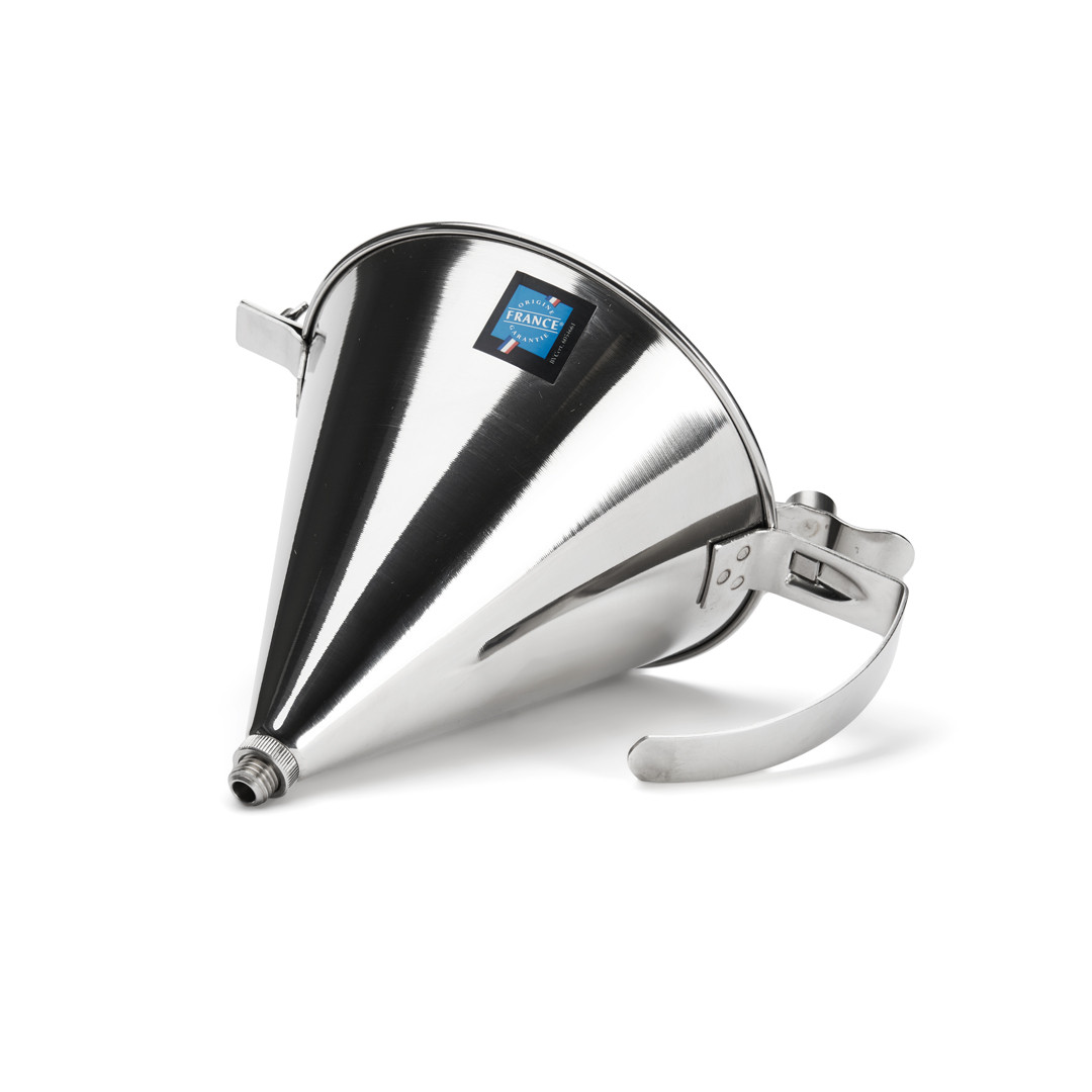 Piston funnel 1,5 L. KWIK PRO, stainless steel, stainless steel, 1,5l