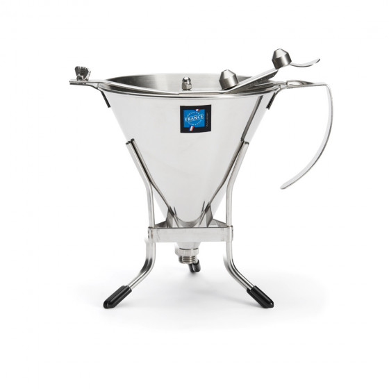 Stainless steel piston funnel KWIK PRO 1,5L with stand