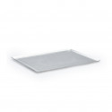 Perforated stainless steel tray