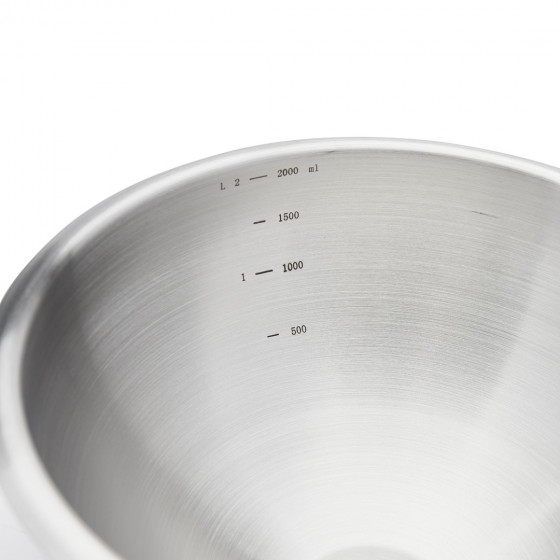 Stainless steel hemispherical bowl Ø20cm silicone base