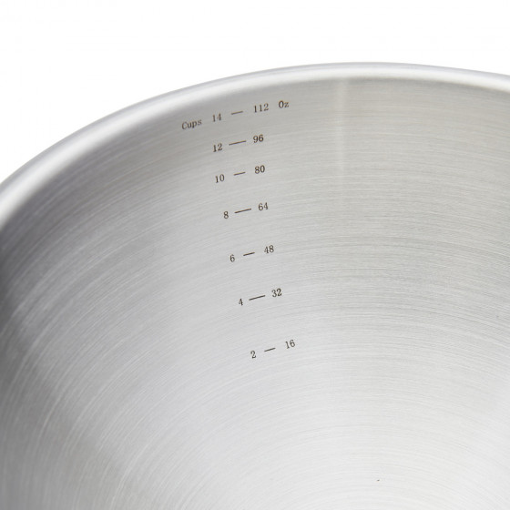 Runde Schlagschüssel Edelstahl Ø24cm Boden Silikon
