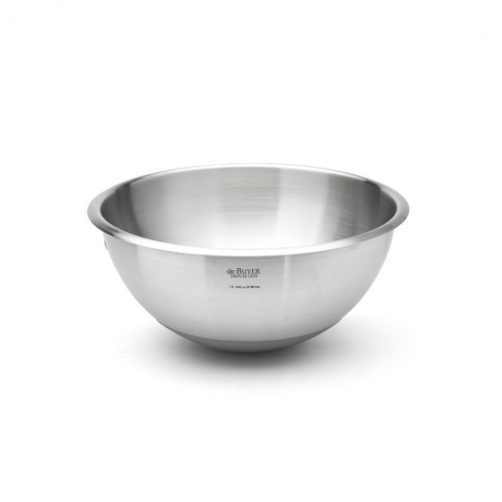 Stainless steel hemispherical bowl Ø30cm silicone base