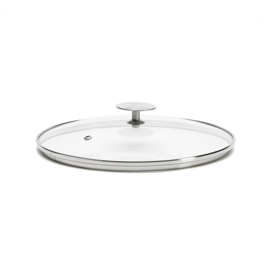Glass lid with stainless steel knob Ø24cm
