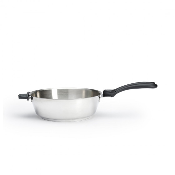 Removable Stainless steel riveted sauté-pan MILADY TWISTY Ø24cm