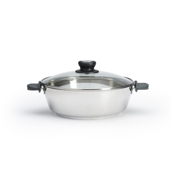 Removable Stainless steel riveted sauté-pan MILADY TWISTY Ø24cm