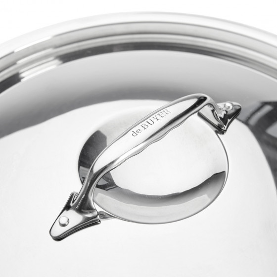 Lid with cast stainless steel riveted handle Ø16cm