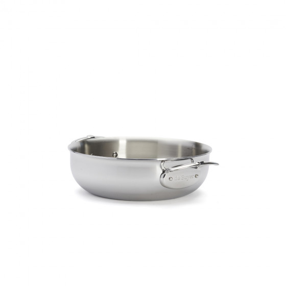 Stainless steel riveted sauté-pan with lid AFFINITY Ø28cm