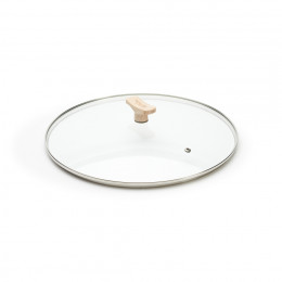 Glass Lid with beechwood knob Ø32cm
