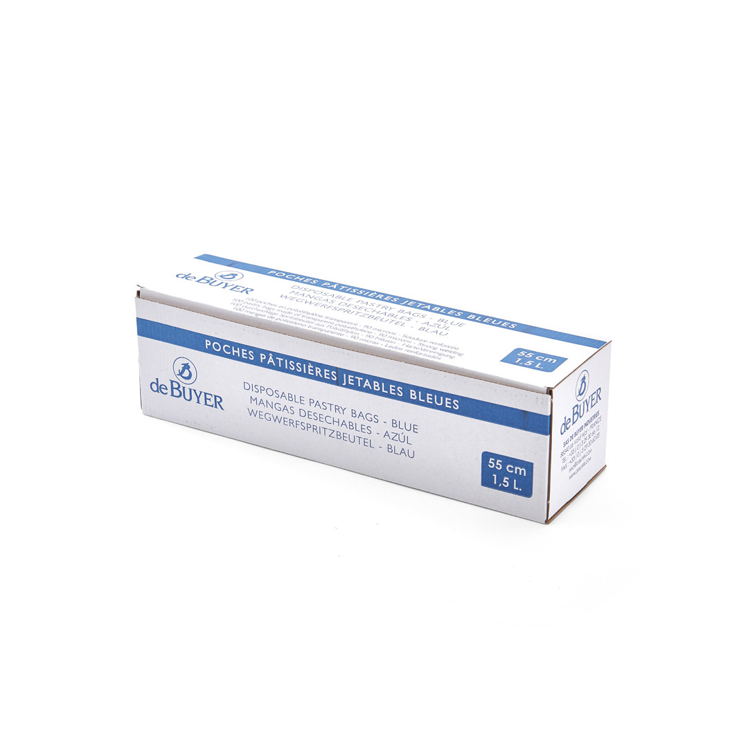Rouleau 100 Poches Transparentes Jetables 55cm - De Buyer - Épaisseur 90 Microns