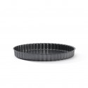 Fluted tart mould removable bottom, non-stick steel