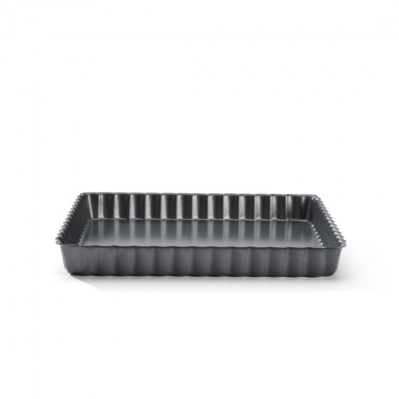 Geriffelte quadratische Tortenform Stahl-Antihaft 23x23cm abnehmbarem Boden