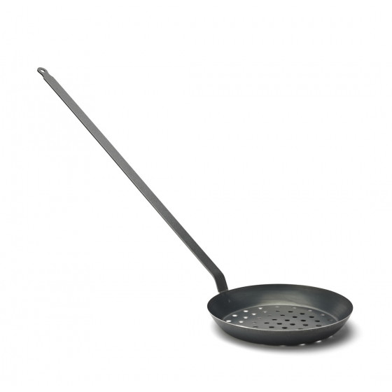 Chestnust pan blue steel BLUE CARBON Ø28cm long handle 70cm