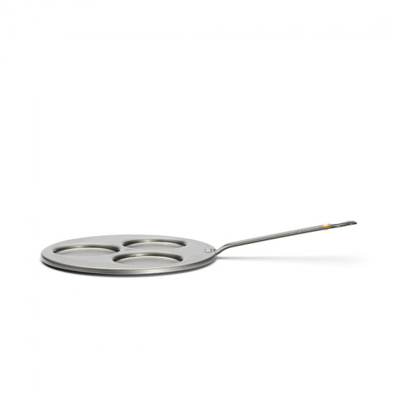 Steel Triblinis pan MINERAL B Ø27cm - 3 blinis Ø10cm