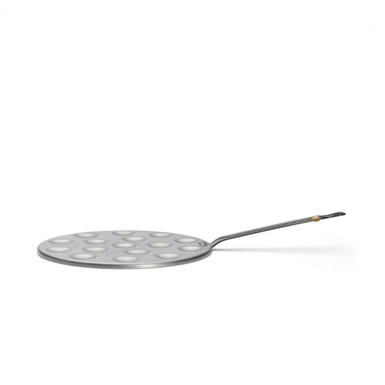 Steel Poffertjes pan and mini-blinis MINERAL B Ø27cm - 16 Poffertjes Ø4cm