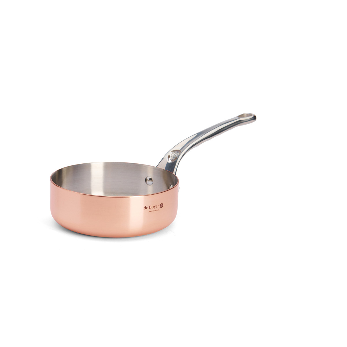 Sauteuse (Faitout) Vogue 20cm Triple Paroi Cuivre/Aluminium/Inox - Compatible Induction, Gaz, Électrique, 1.8 Litre