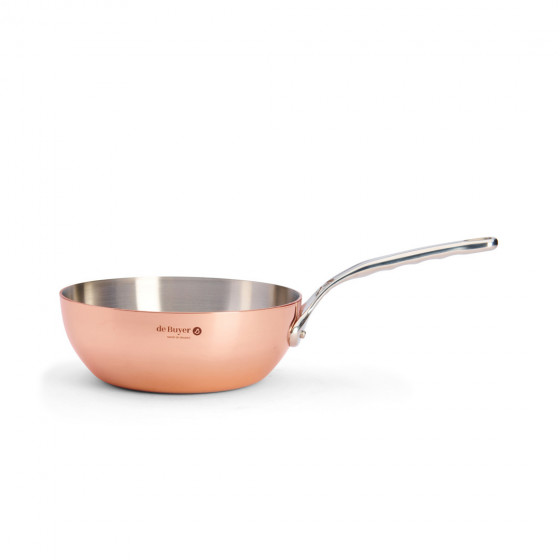 Copper riveted sauté-pan PRIMA MATERA Ø20cm - stainless steel handle