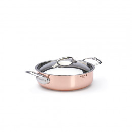 Copper sauté-pan with lid PRIMA MATERA Ø24cm - stainless steel handle