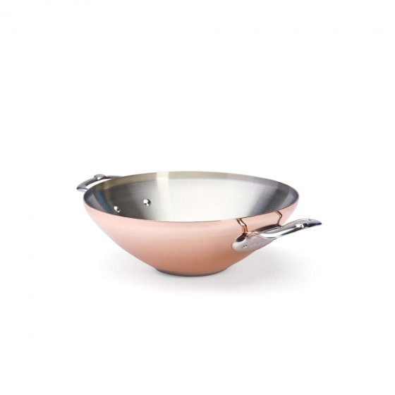 Copper Wok PRIMA MATERA Ø32cm - stainless steel handle