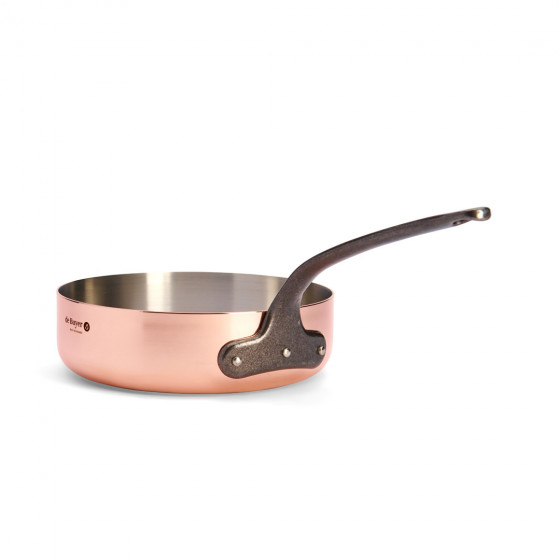 Copper sauté-pan PRIMA MATERA Tradition Ø24cm - cast iron handle
