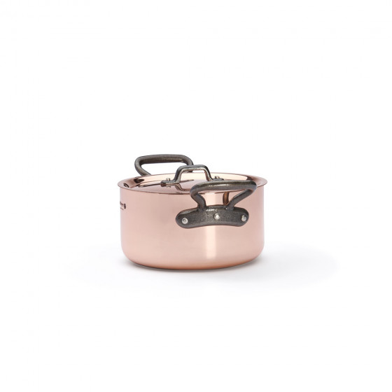 Copper stewpan with lid PRIMA MATERA Tradition Ø16cm - cast iron handles