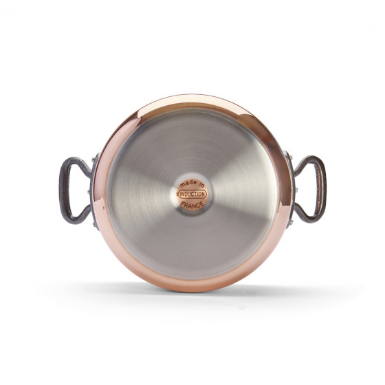 Kochtopf Kupfer mit Deckel PRIMA MATERA Tradition Ø24cm - mit Gusseisengriffen