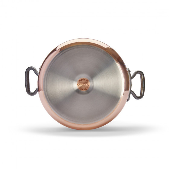 Copper stewpan with lid PRIMA MATERA Tradition Ø28cm - cast iron handles