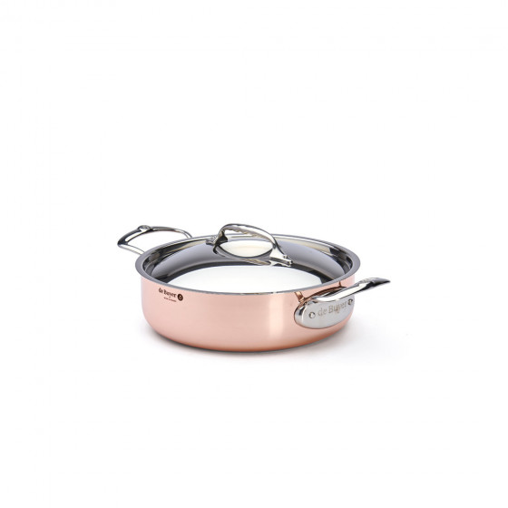 Copper sauté-pan INOCUIVRE Ø28cm with lid