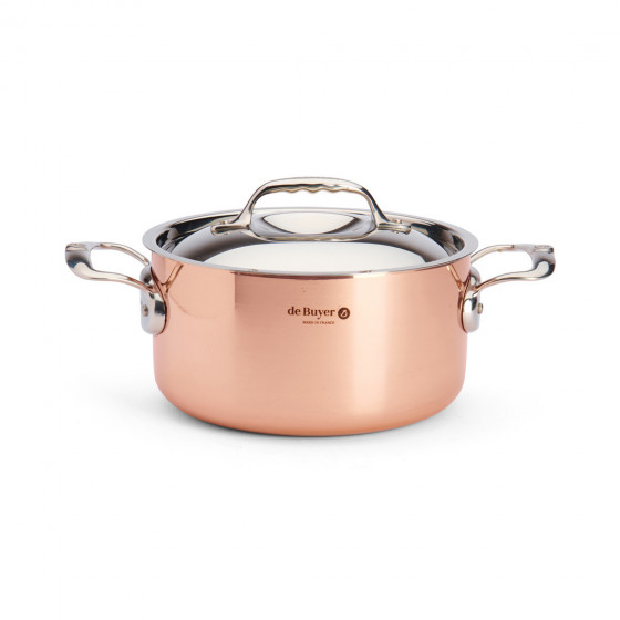 Copper stewpan INOCUIVRE Ø20cm with lid
