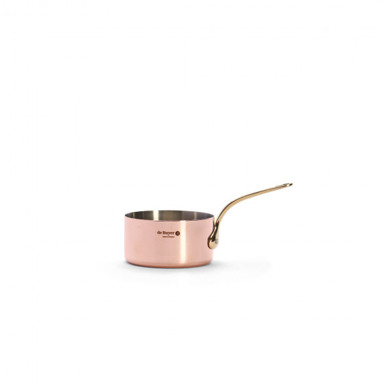 Mini-Kasserolle Kupfer-Edelstahl INOCUIVRE Ø10cm mit Messinggriff
