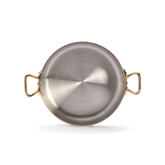 Copper sauté-pan INOCUIVRE Ø24cm with lid and brass handles